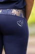 BARE Performance Riding Tights - Navy & Rose Gold